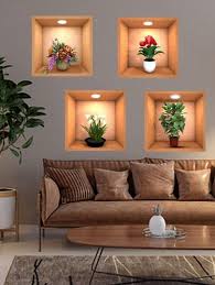 4 Pcs Wall Decor 3D Sticker Removable
