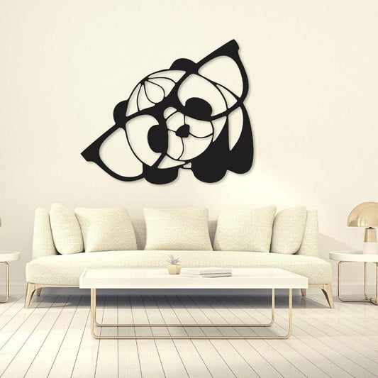 MDF panda design wall art decor