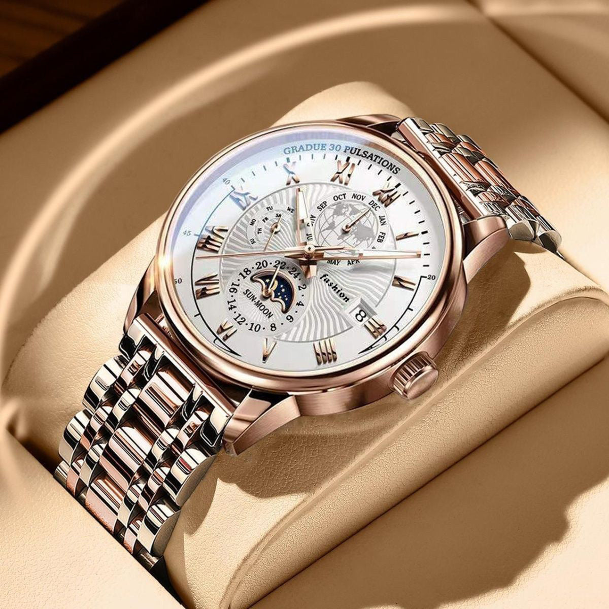 Thin quartz luminous calendar Men's watch