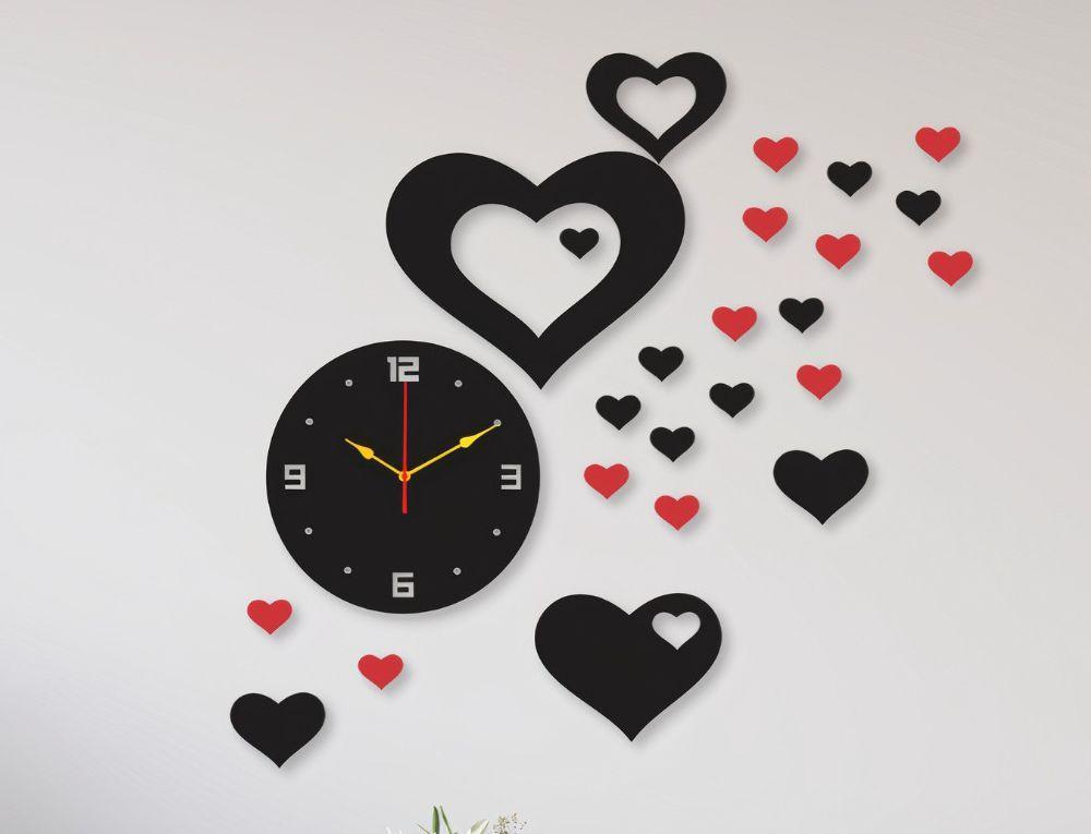 Stylist 3D art wood wall clock