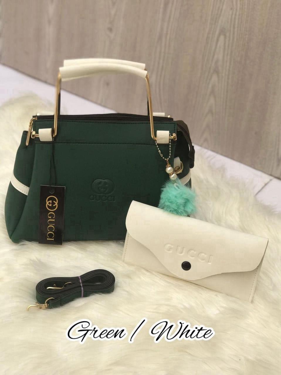 Girl's Rexine plain handbag set