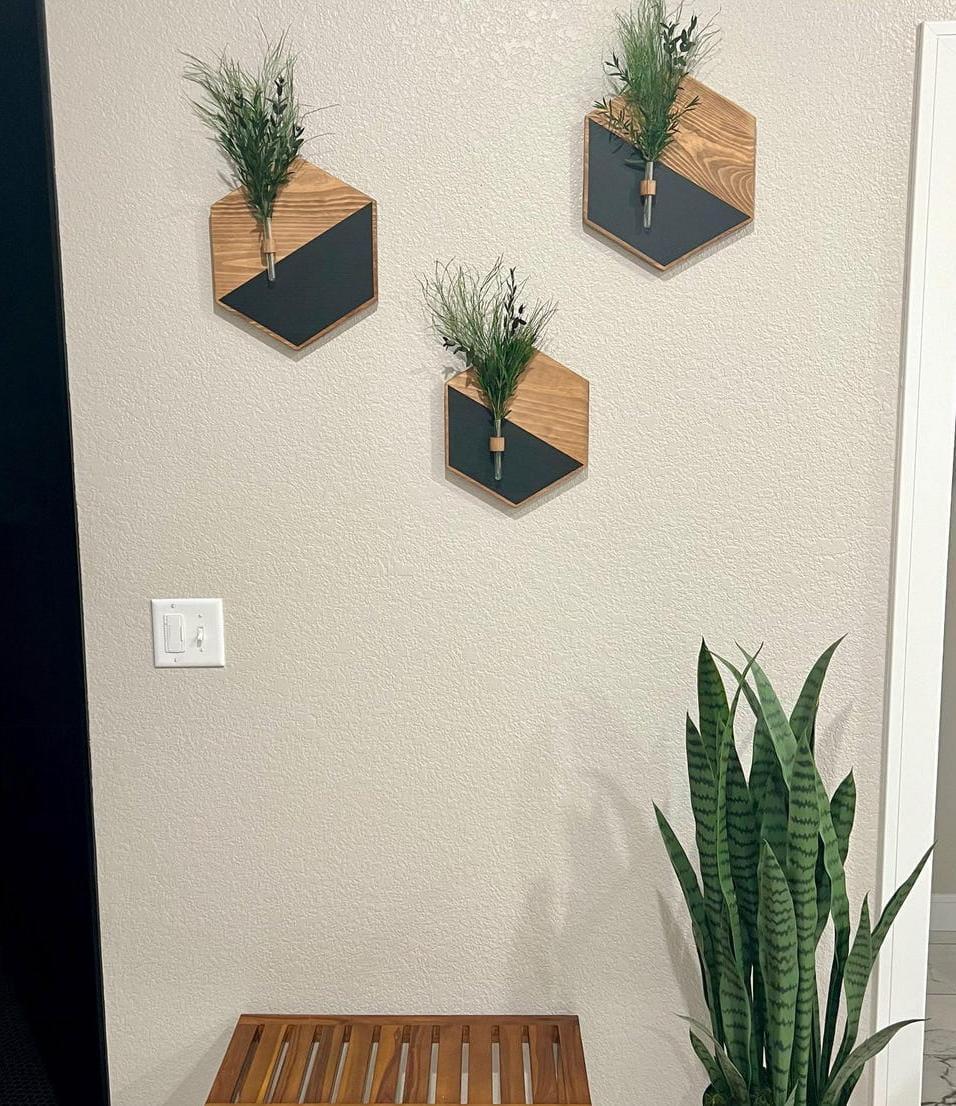 2 PCS MDF WOOD PLANTERS