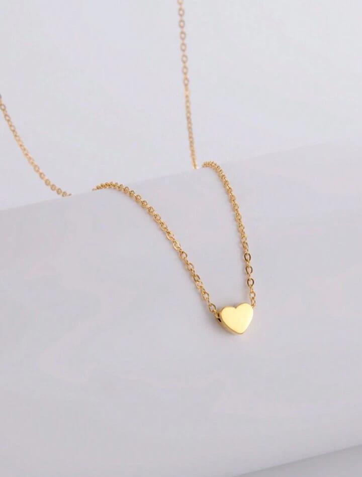 Love heart design gold plated artificial stones pendant