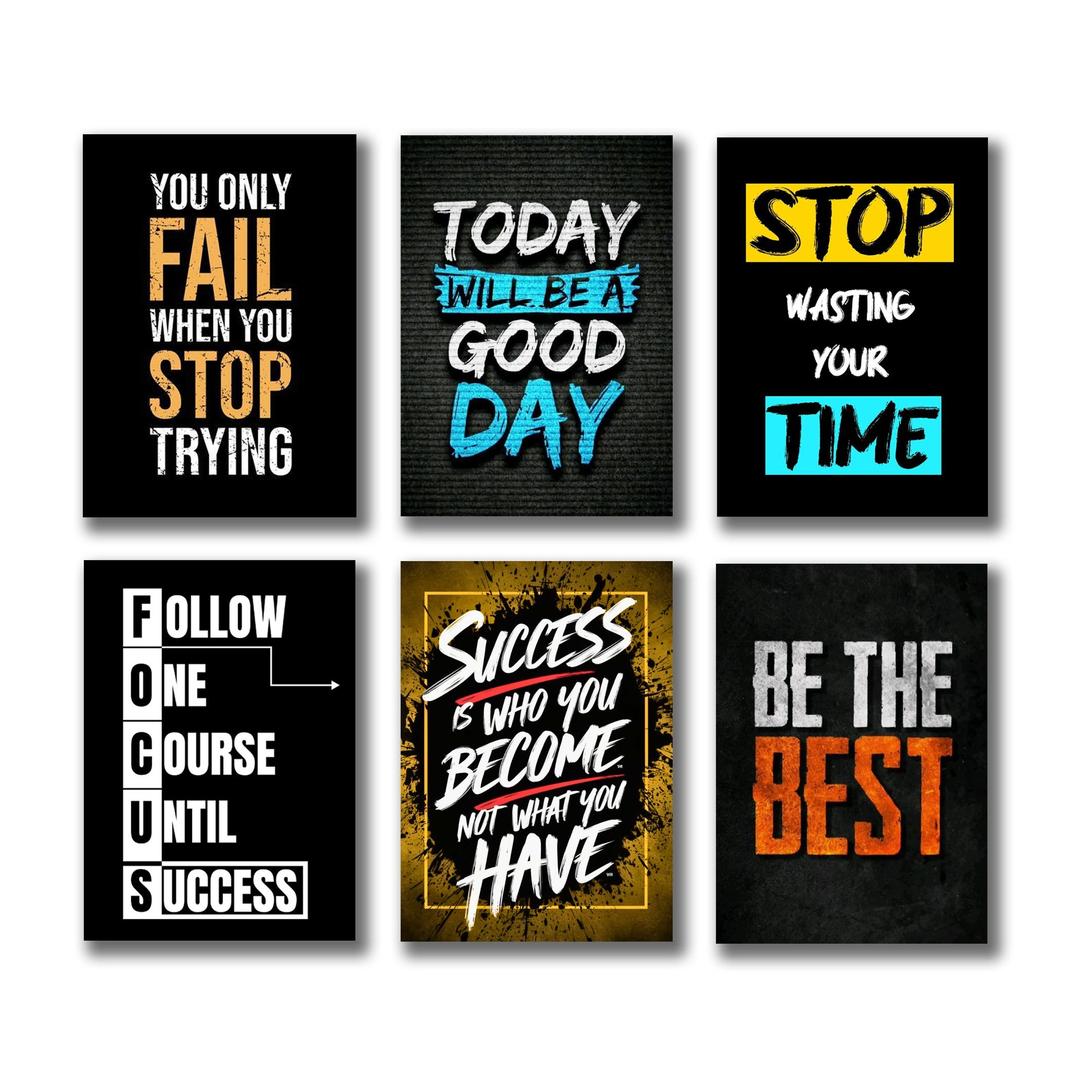Modern design quartz wall art set of 6 pcs
