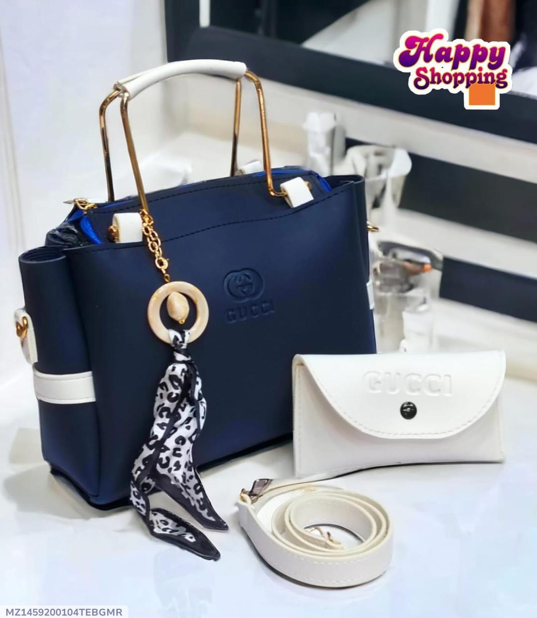 Stylist Women's handbag set with gift and  plain pattern