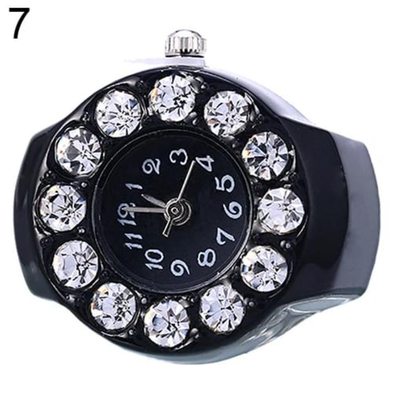 Finger ring watch for men and women