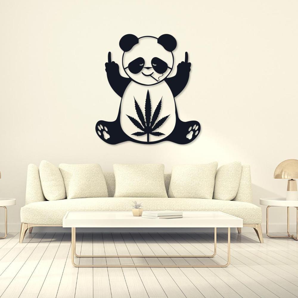 Weed panda wall art decor