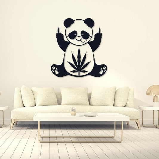 Weed panda wall art decor