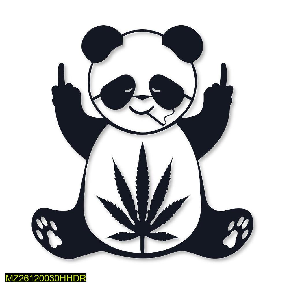 Weed panda wall art decor