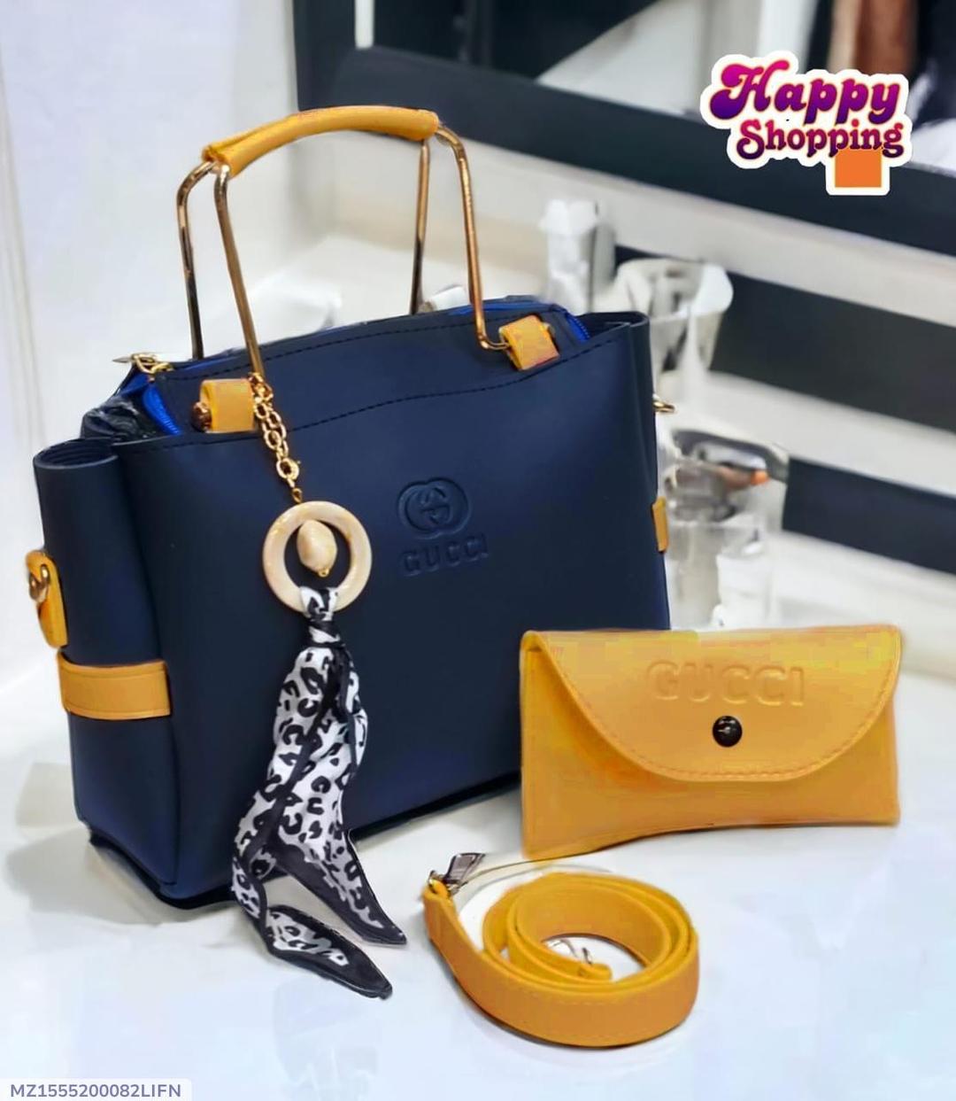 Stylist Women's handbag set with gift and  plain pattern