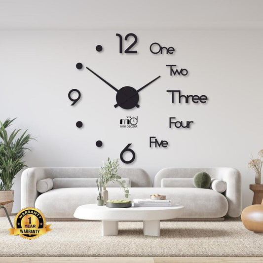 Beautiful dot digit wooden wall clock