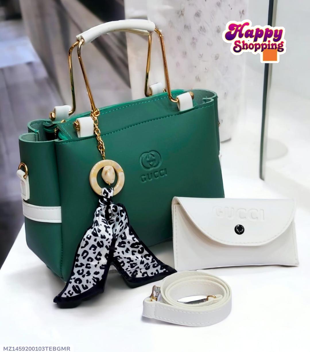 Stylist Women's handbag set with gift and  plain pattern