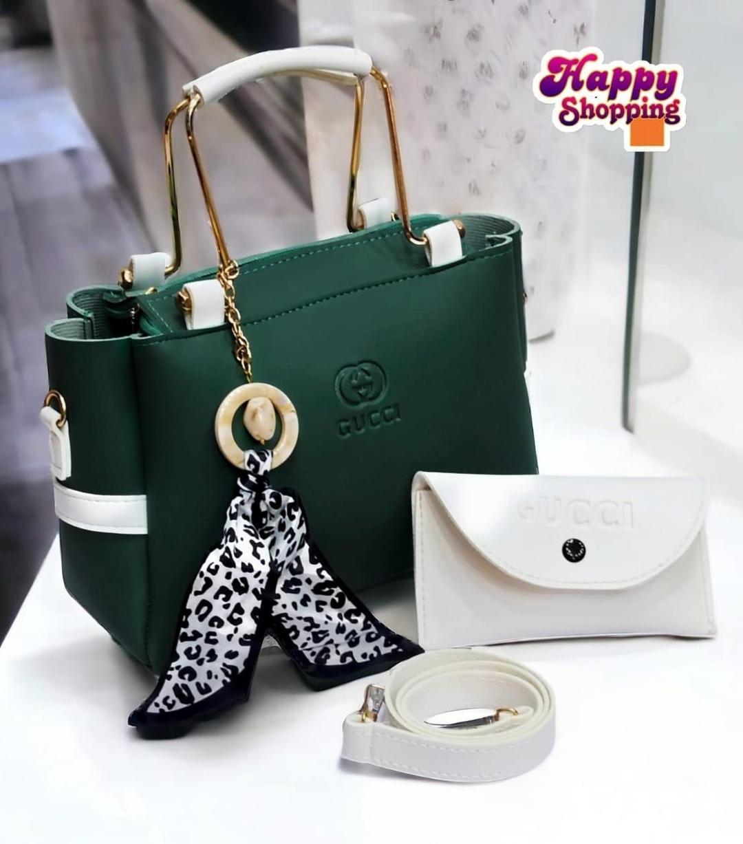 Stylist Women's handbag set with gift and  plain pattern