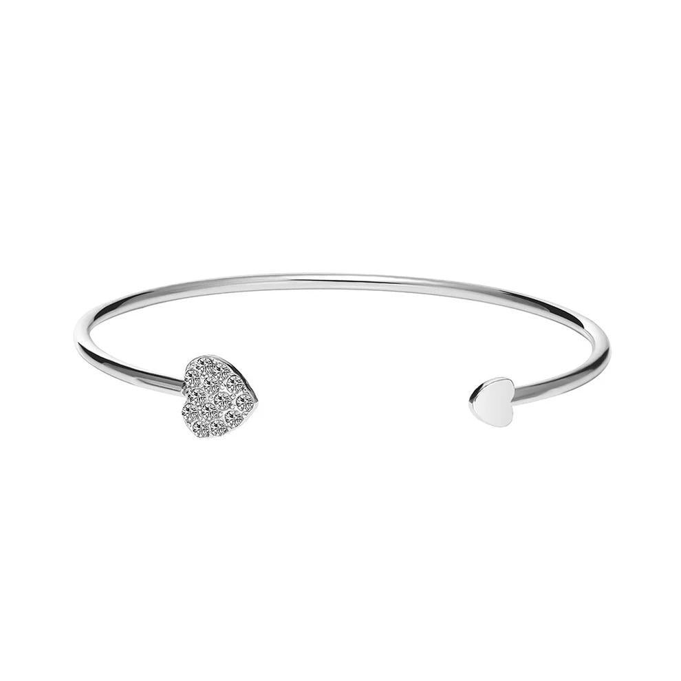 1 PCs heart design silver plated Kara bracelet
