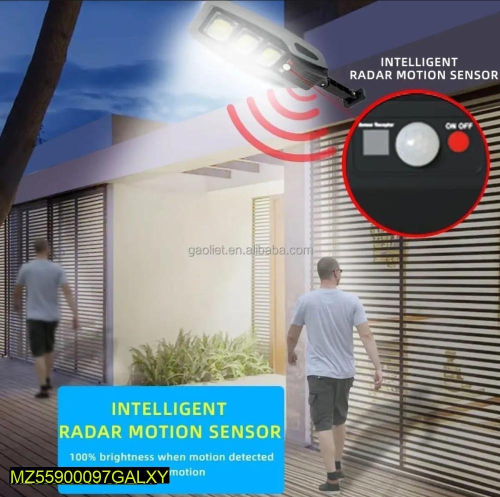 Solar motion sensor outdoor wall light