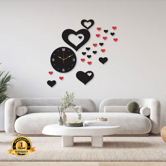 Stylist 3D art wood wall clock