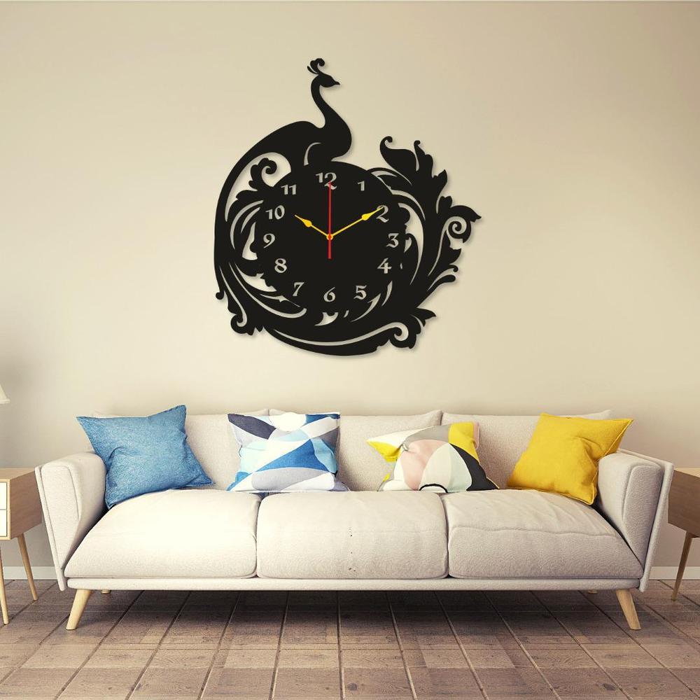 Beautiful peacock laminated wall clock