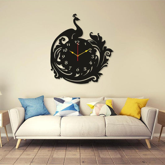 Beautiful peacock laminated wall clock