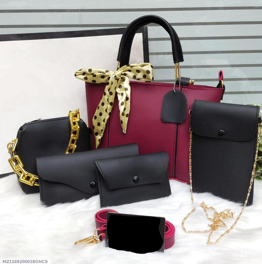 Women's rexene plain hand bag set of 5