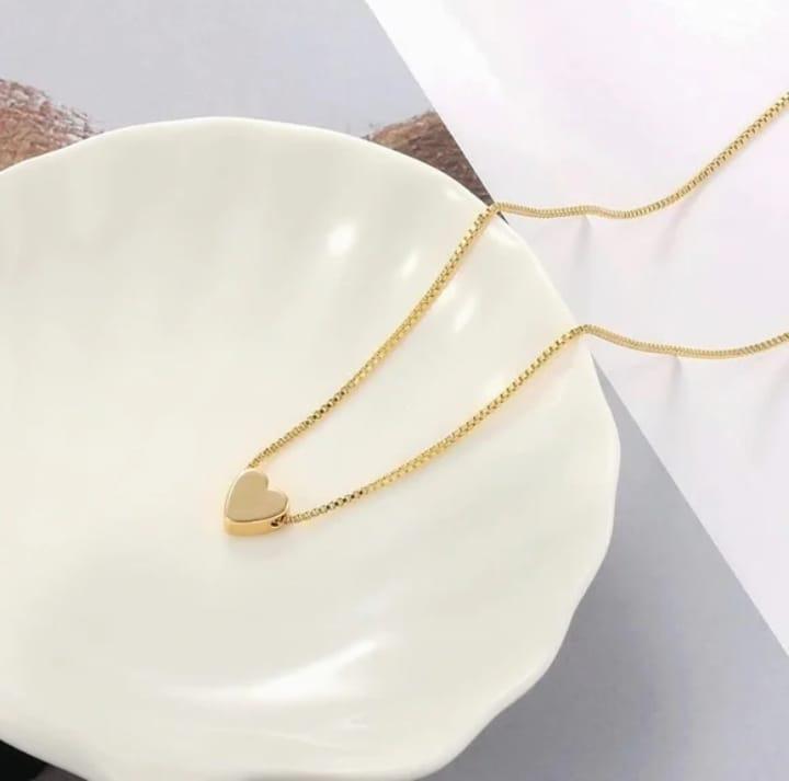 Love heart design gold plated artificial stones pendant