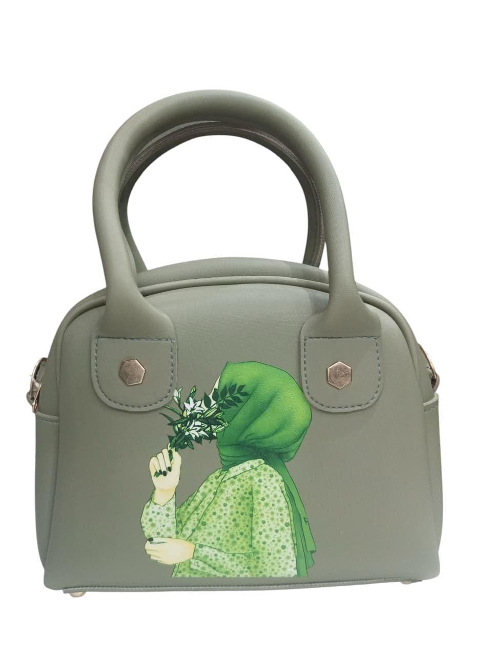 girl's PU leather plain handbag