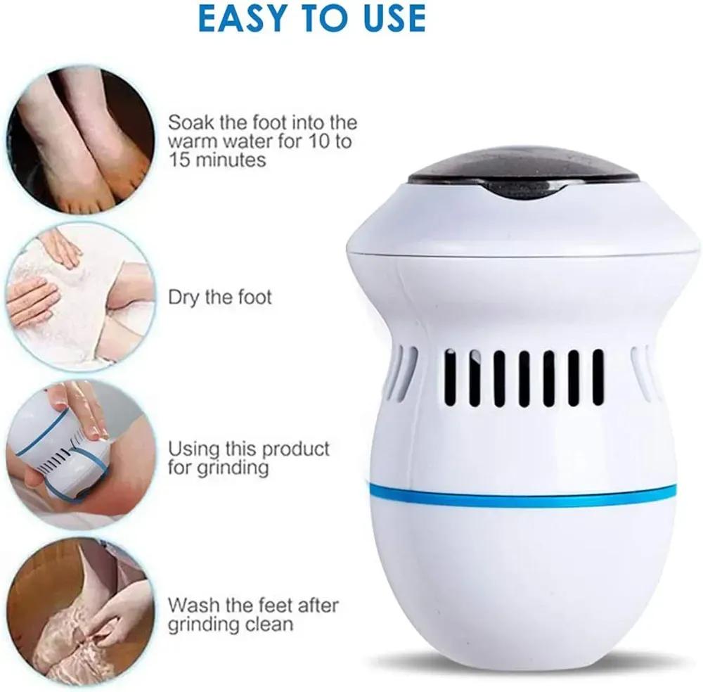 Electric foot exfoliating scrubber