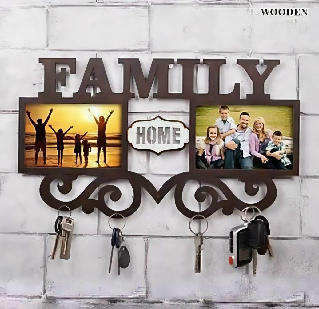 Personalized picture frame key holder