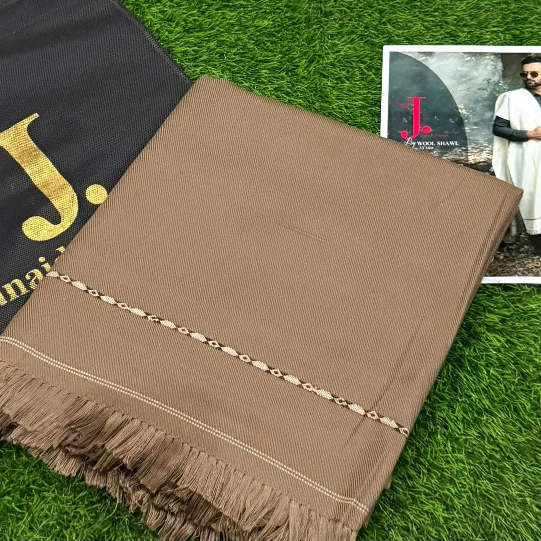 Men's wool texture shawl