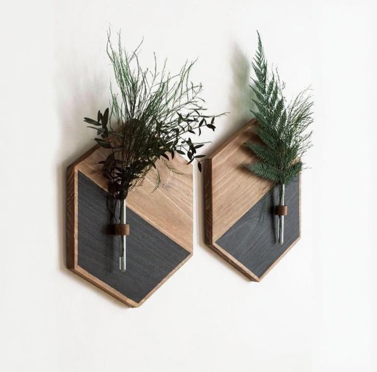 2 PCS MDF WOOD PLANTERS