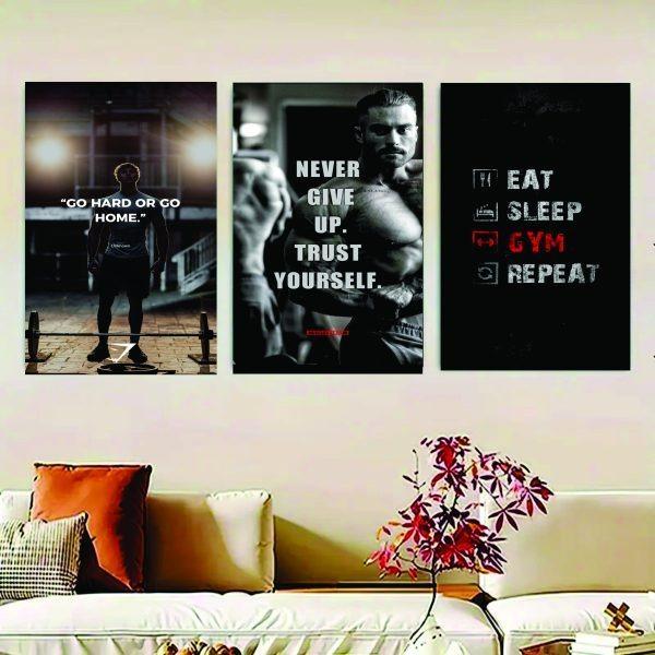 Modern design quartz wall frame set of 3 pcs
