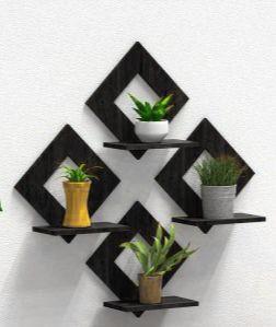 Modern hexa wall hanging shelf,pack of 3