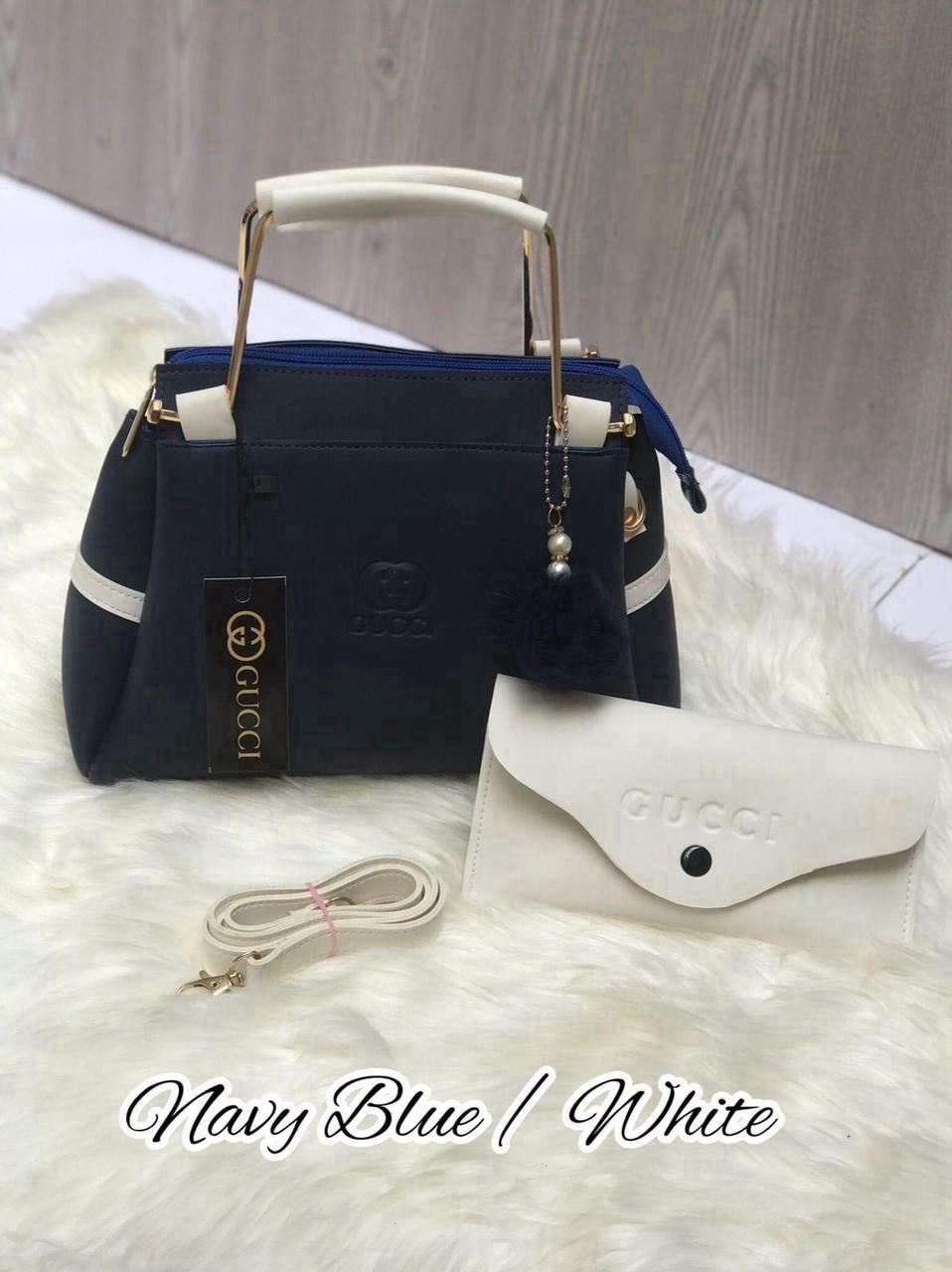 Girl's Rexine plain handbag set