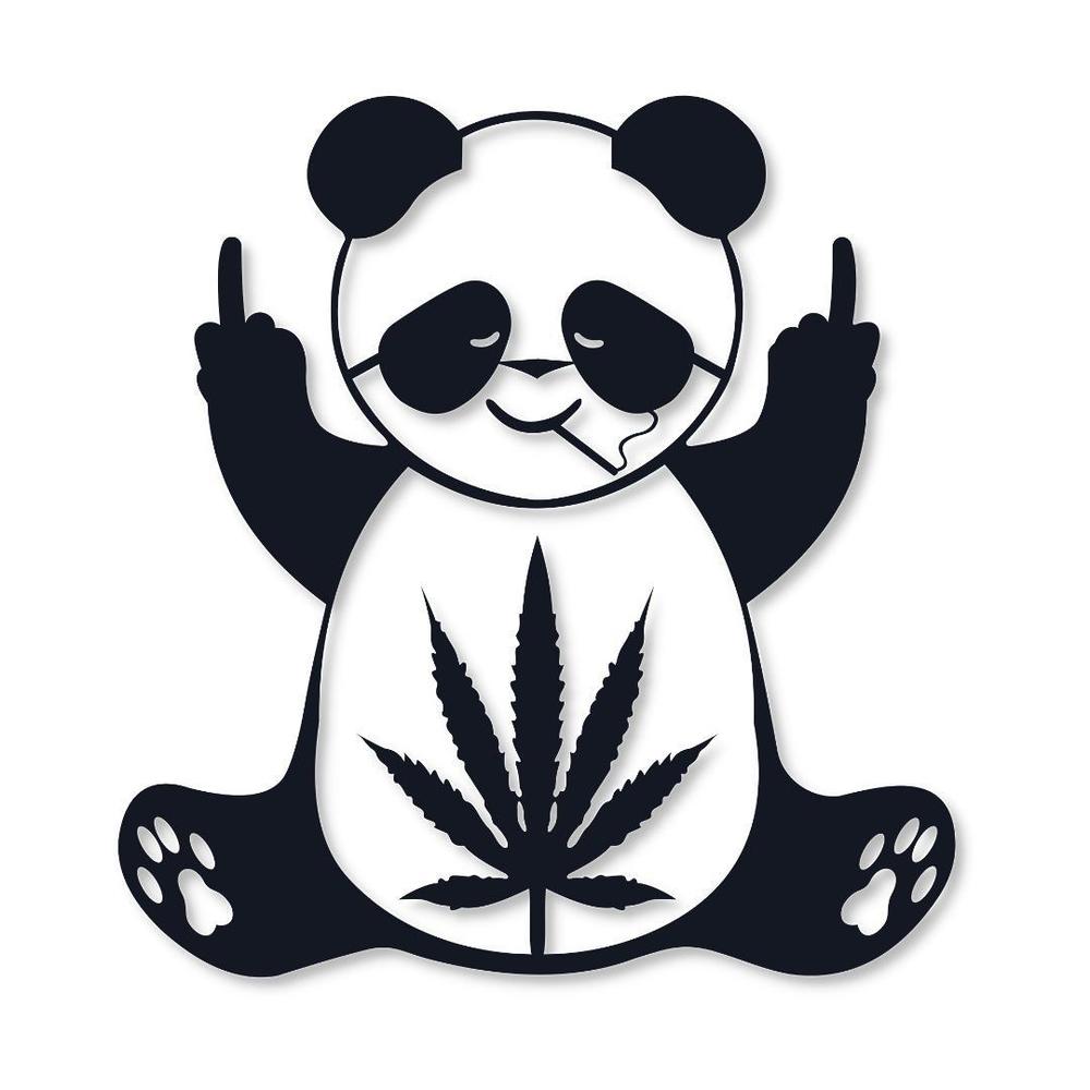 Weed panda wall art decor