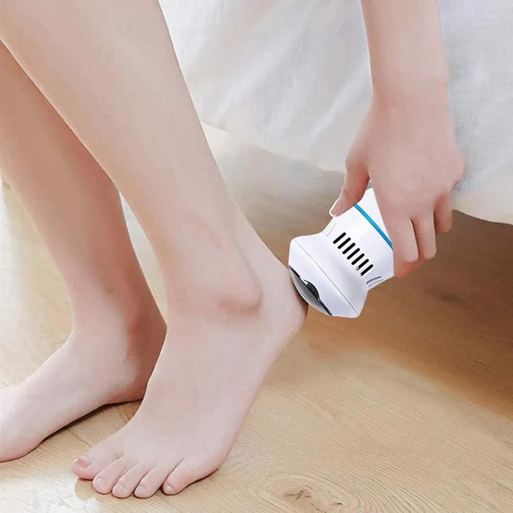 Electric foot exfoliating scrubber