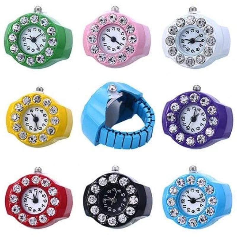 Finger ring watch for men and women