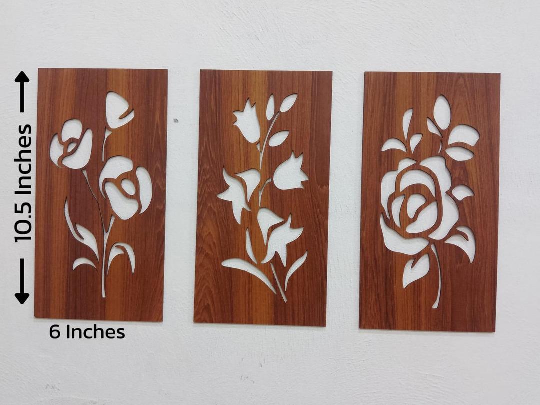 3D floral wooden wall art