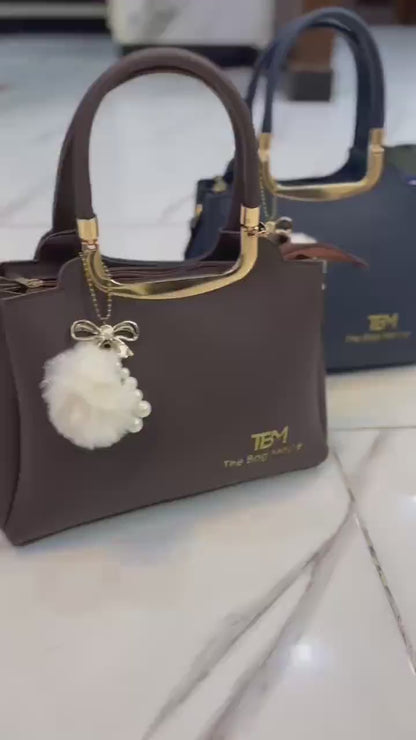 Girl's Rexine plain handbag