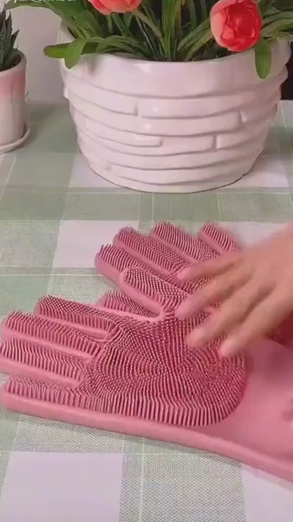 Silicone dish and other washing gloves