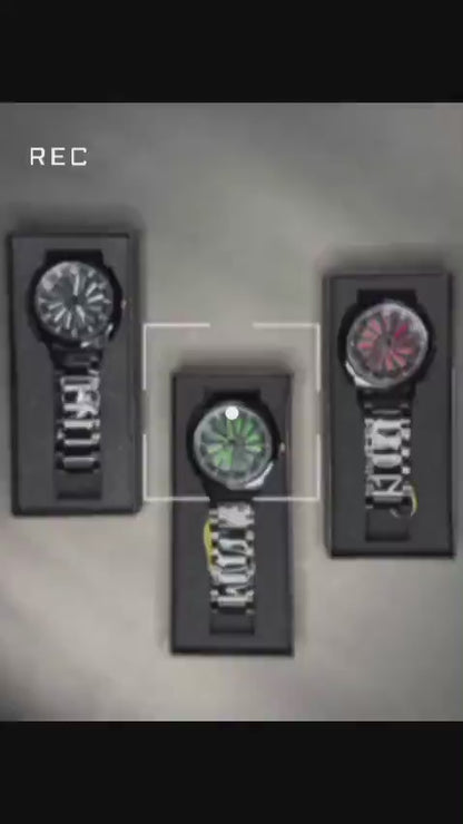 Stainless steel spinning watch