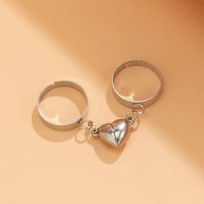 Trendy Magnetic Couple ring set
