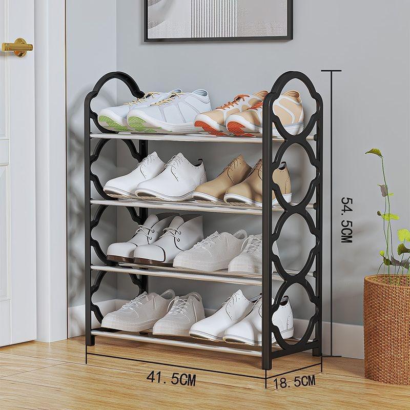 5 layer durable compact black shoe rack