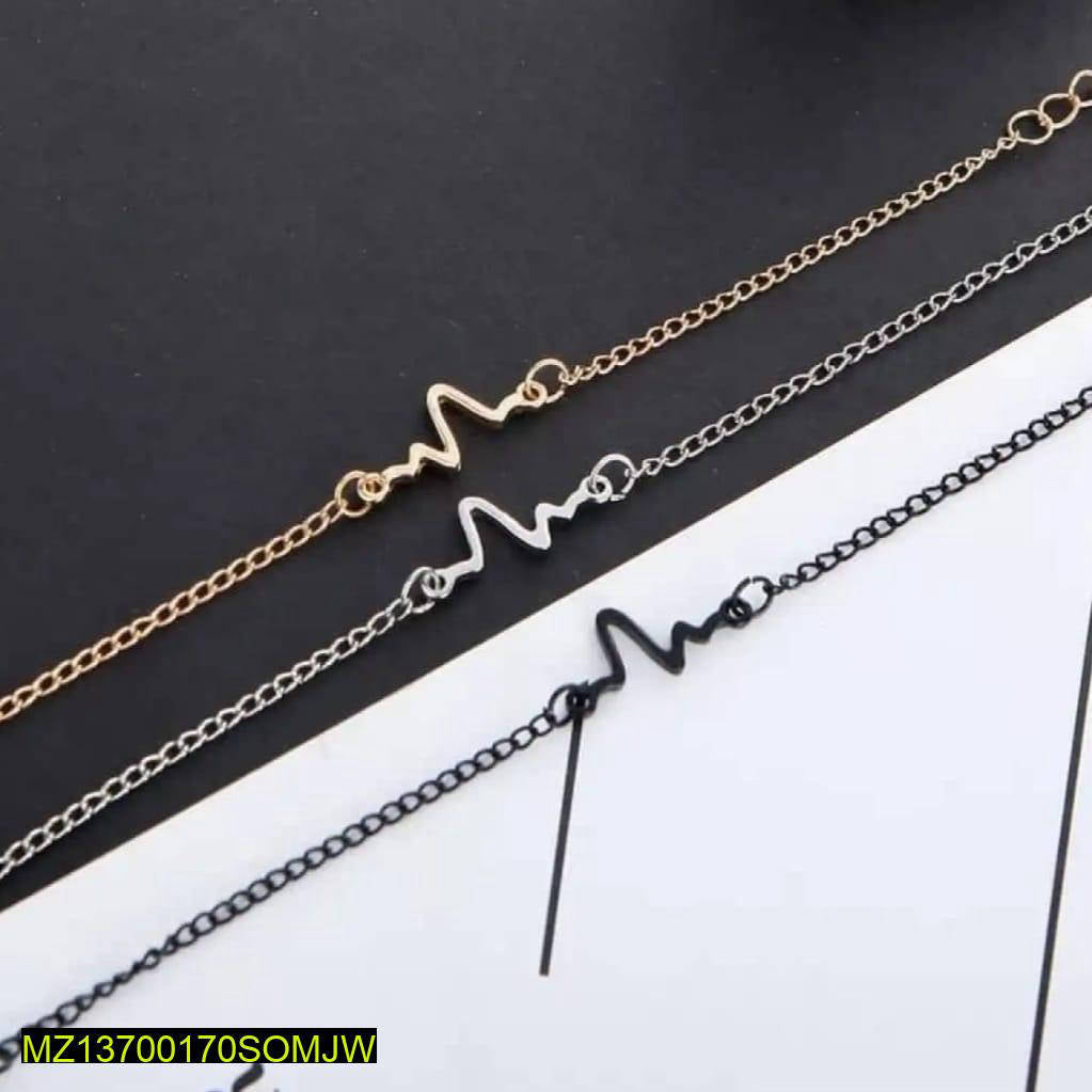1 PCs unisex heartbeat bracelet