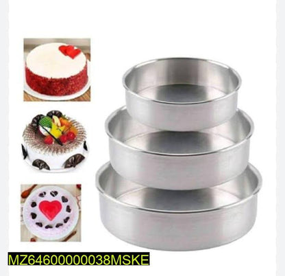 3 pcs round cake mold set