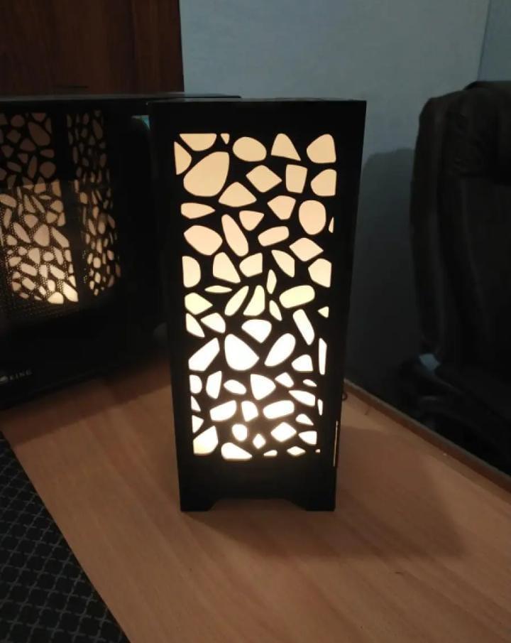 3D laser cutting wooden lamp