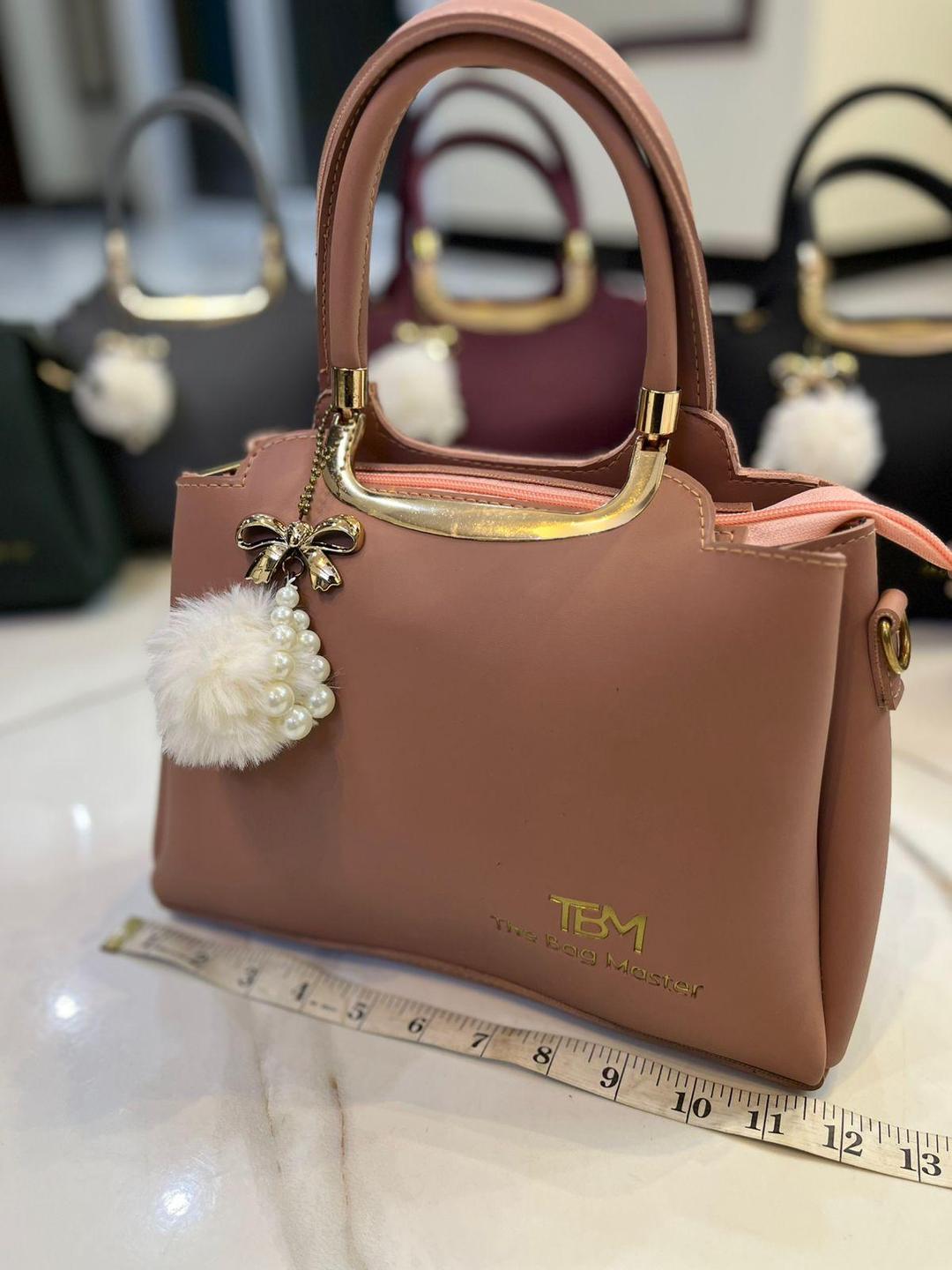 Girl's Rexine plain handbag