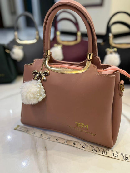 Girl's Rexine plain handbag