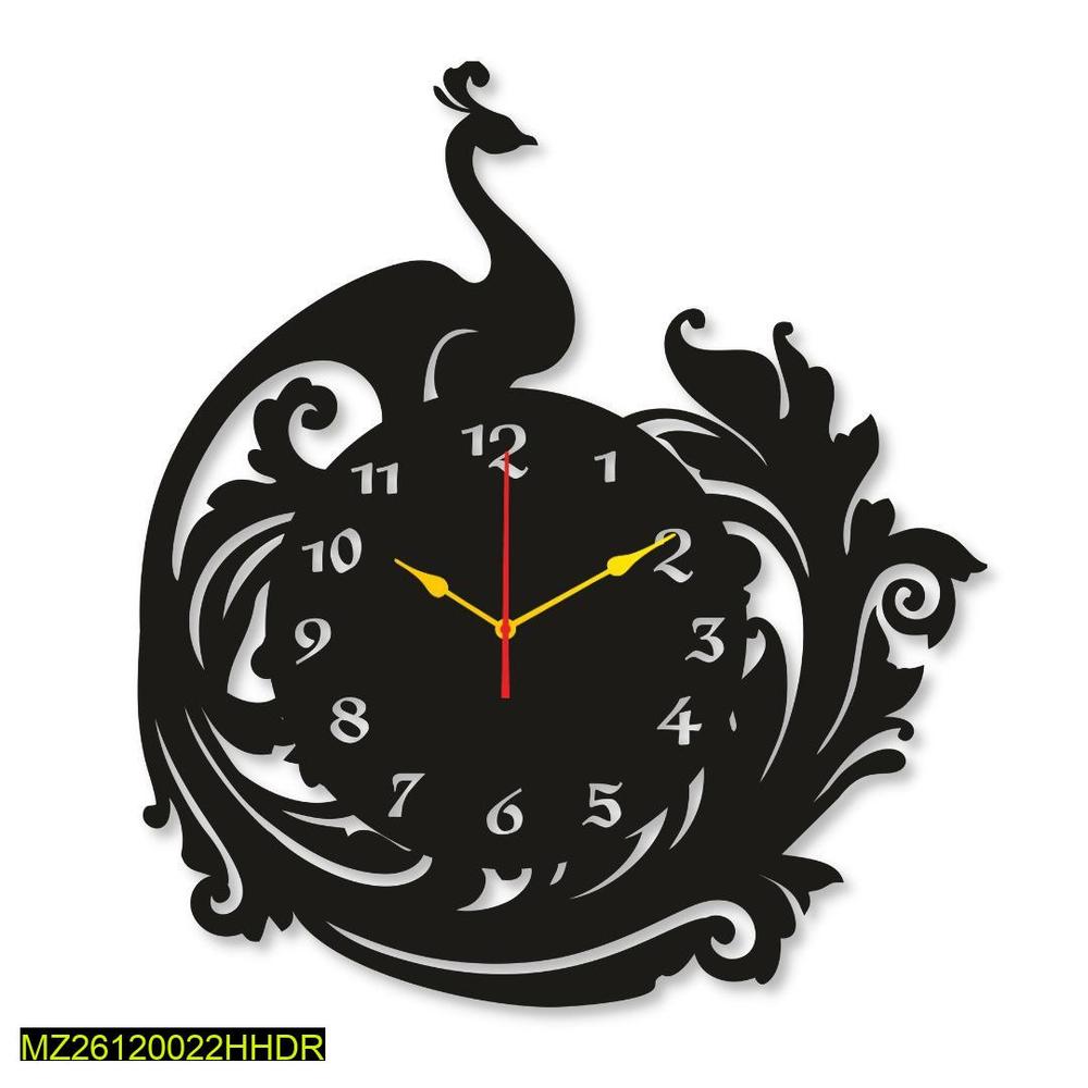 Beautiful peacock laminated wall clock