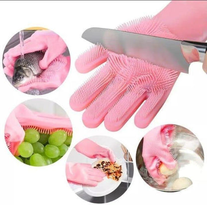 Silicone dish and other washing gloves