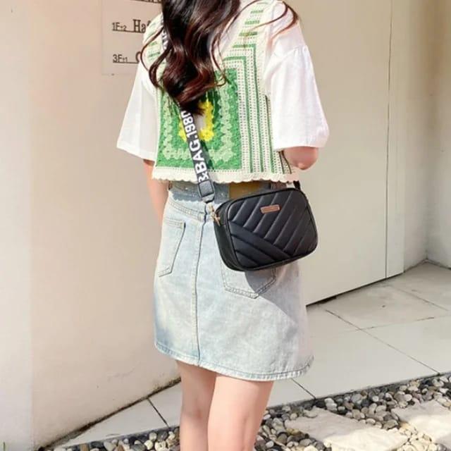 Stylist girl's multicolor crossbody bag