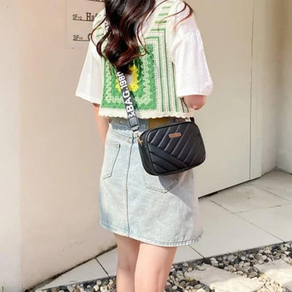 Stylist girl's multicolor crossbody bag